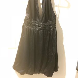 Black, halter top, party dress